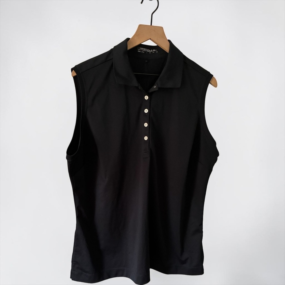 Nike Golf Dri-FIT Sleeveless Polo Shirt Black XXL 394664-462